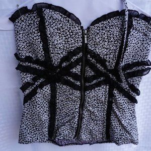 Bebe Lace Flowered Bustier